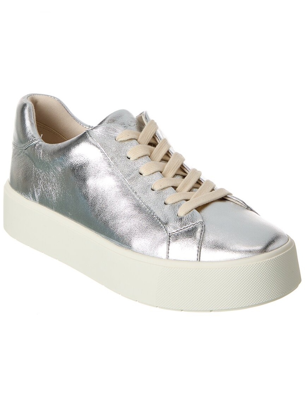Women’s VINCE silver metallic platform sneakers- Size 5.5